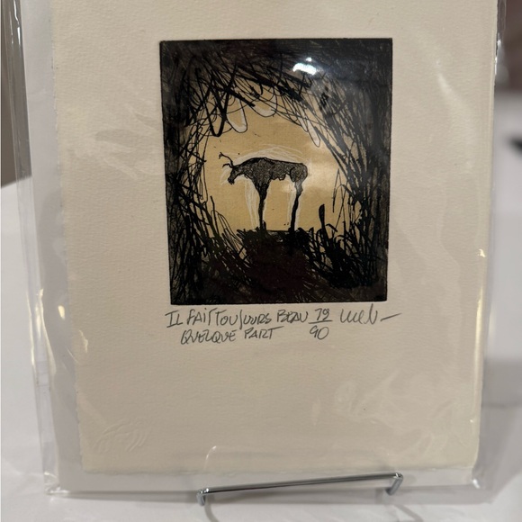 Original signed etching by Quebec artist Luc Nadeau - Picture 4 of 5